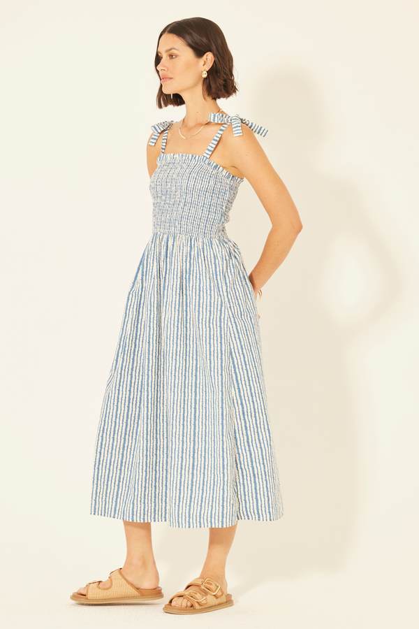 Bila Lindsay Dress LW Blue Jasper