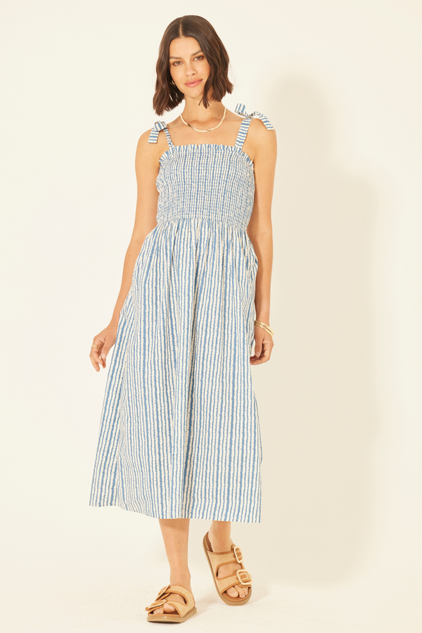 Bila Lindsay Dress LW Blue Jasper