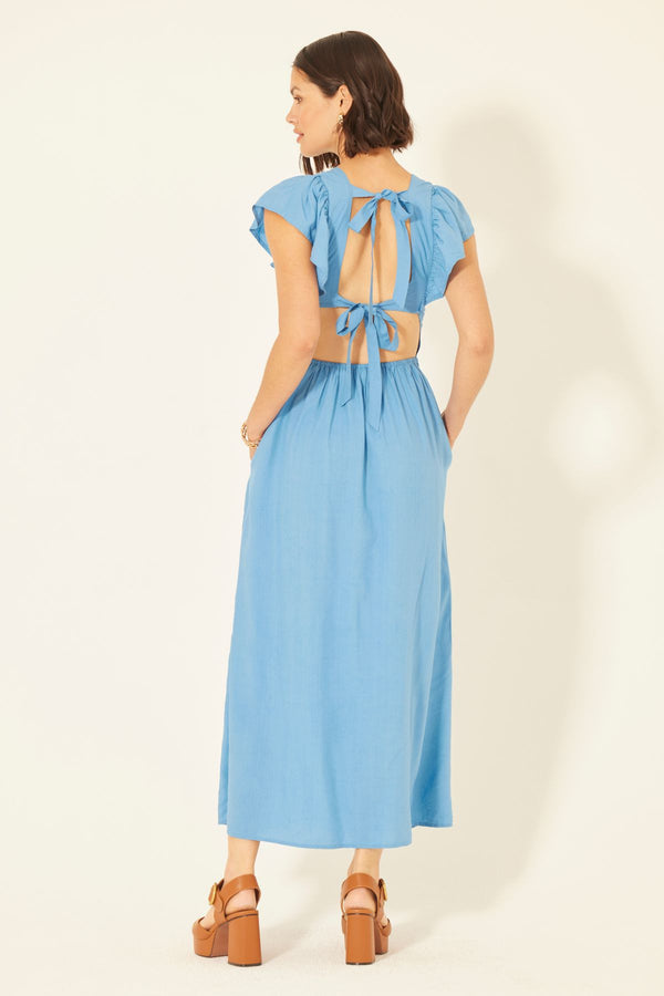 Bila Marlow Dress Blue Jasper