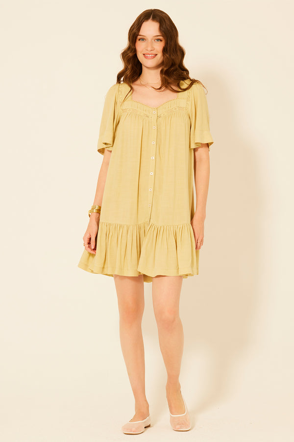 Bila Mosaic Dress Pale Khaki