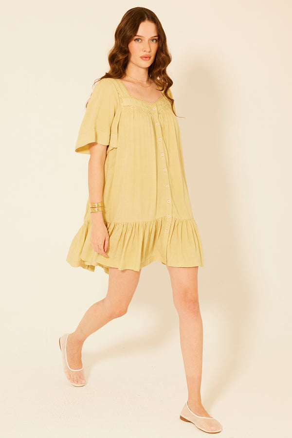 bila Mosaic Dress Pale Khaki