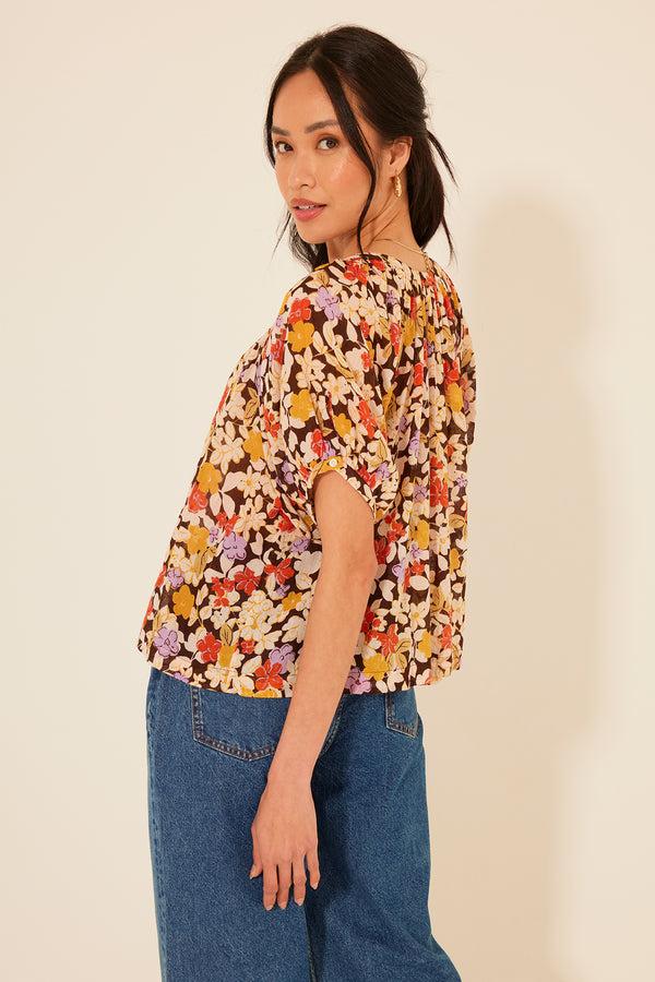 bila Pavia Top JH Cream Brown