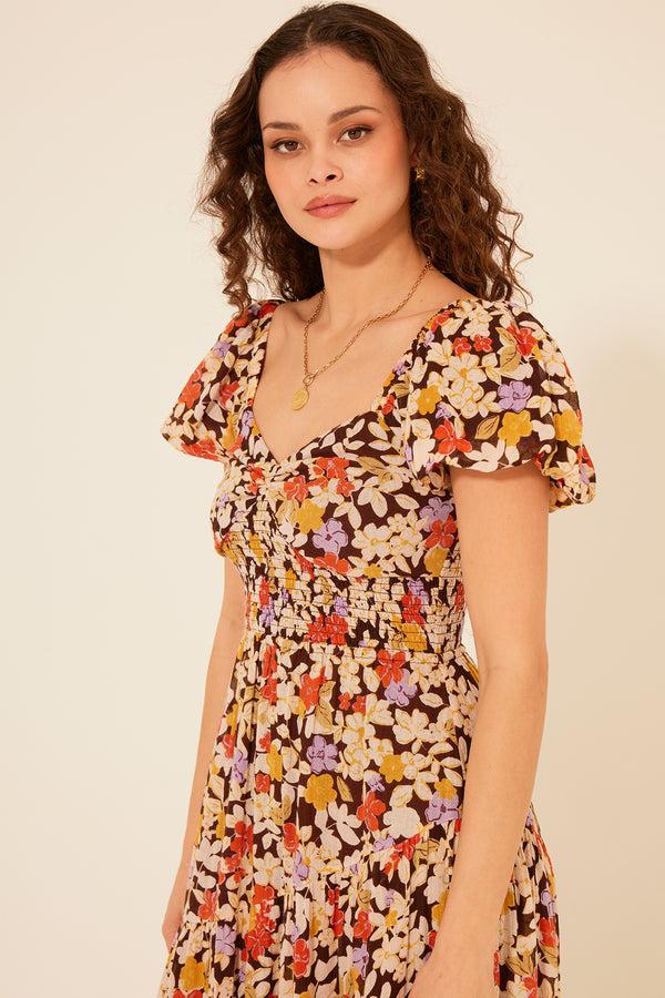 Bila Roxanne Dress JH Cream Brown