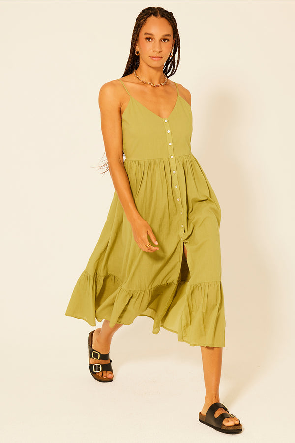 Bila Wilcox Dress Green Cedar