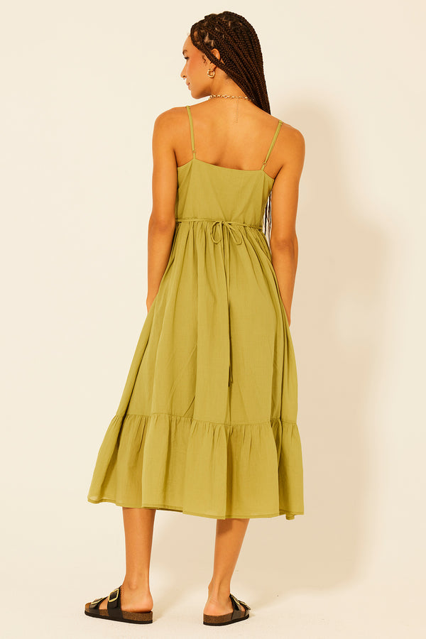Bila Wilcox Dress Green Cedar