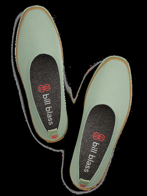 Bill Blass Sutton Knit Ballet - Granite Green