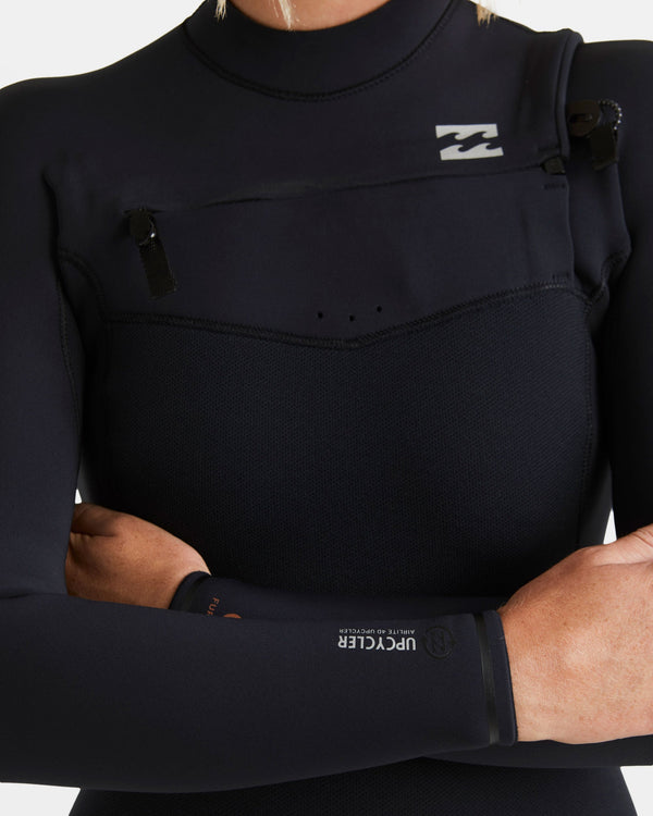 Billabong 3/2mm Furnace Natural GBS Chest Zip Fullsuit - Black Tiki