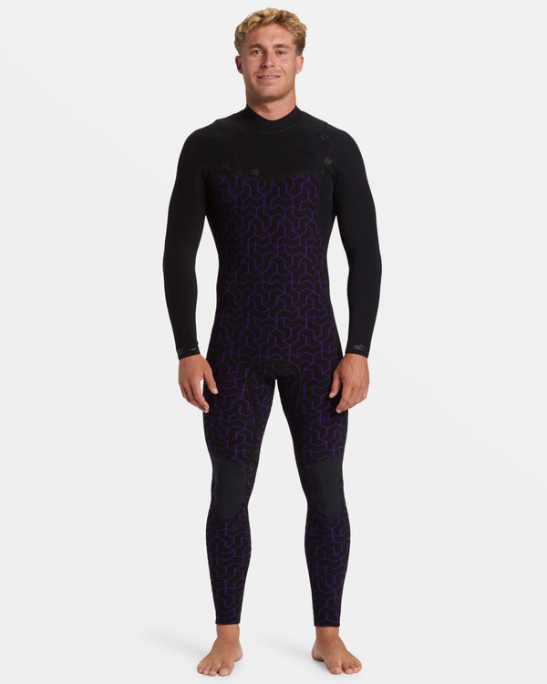 Billabong 3/2mm Furnace Natural Upcycler GBS Chest Zip Wetsuit - Black