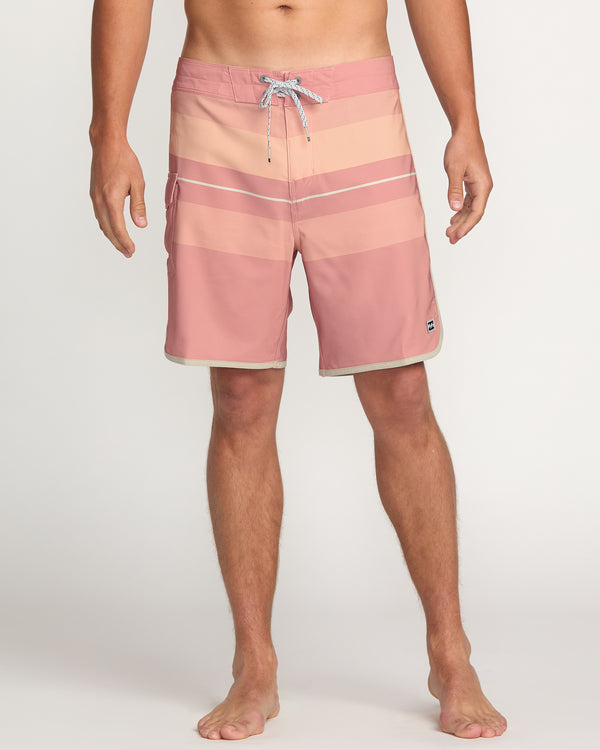 billabong 73 Pro Performance 18" Boardshorts - Dusty Pink