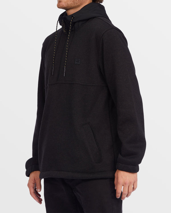 Billabong A/Div Boundary Hooded Half-Zip Pullover - Black Heather