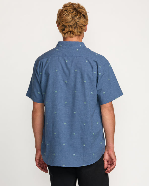 Billabong All Day Jacquard Short Sleeve Shirt - Deep Blue