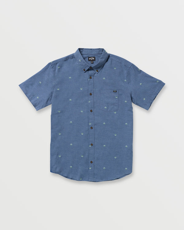 Billabong All Day Jacquard Short Sleeve Shirt - Deep Blue