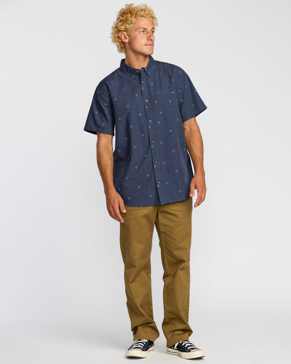 Billabong All Day Jacquard Short Sleeve Shirt - Midnight