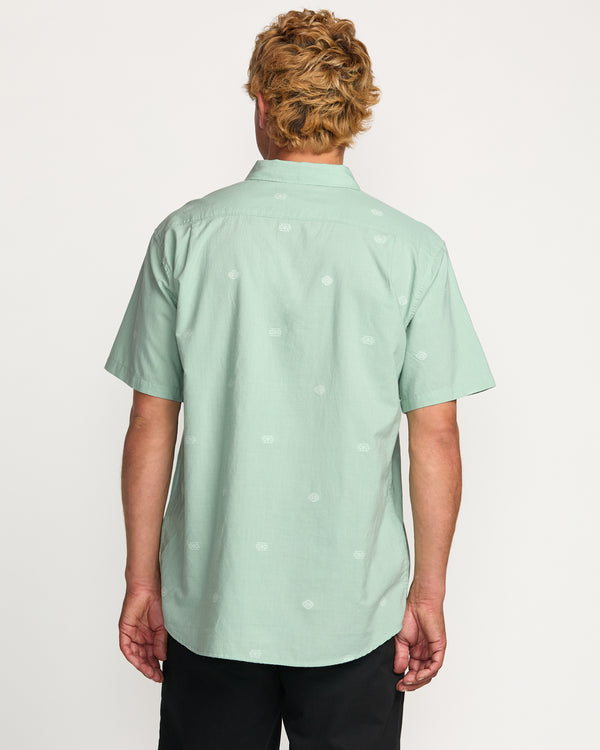 Billabong All Day Jacquard Short Sleeve Shirt - Seafoam