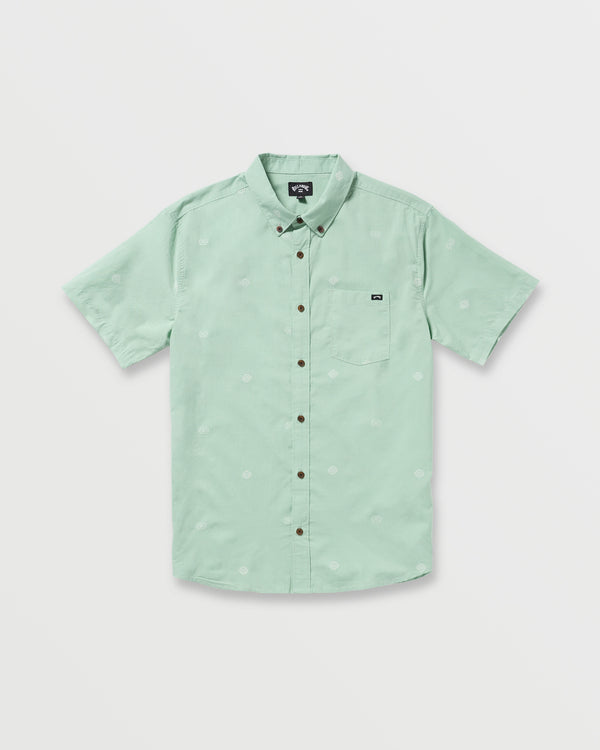 Billabong All Day Jacquard Short Sleeve Shirt - Seafoam