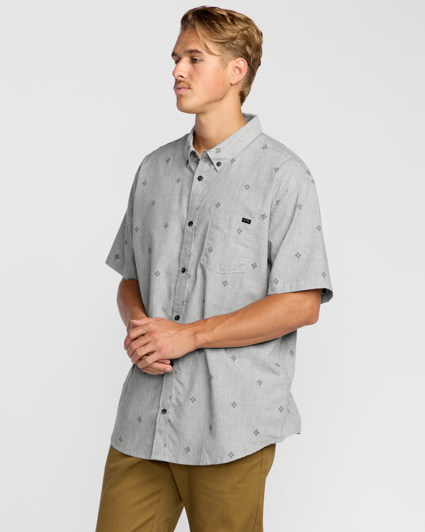 Billabong All Day Jacquard Short Sleeve Shirt - Silver