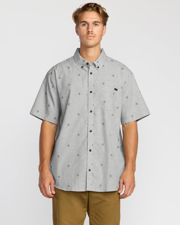 billabong All Day Jacquard Short Sleeve Shirt - Silver
