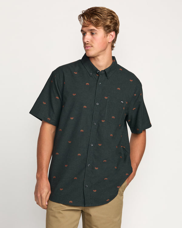 billabong All Day Jacquard Short Sleeve Shirt - Stealth