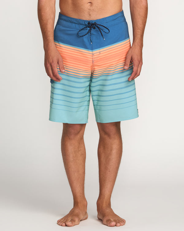 billabong All Day Stripe Pro Performance 20" Boardshorts - Deep Blue