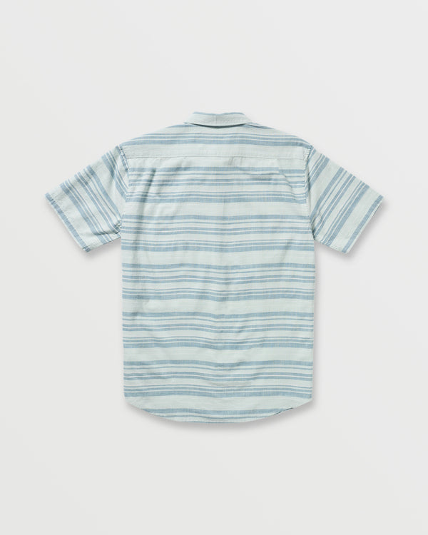Billabong All Day Stripe Short Sleeve Shirt - Ash Blue