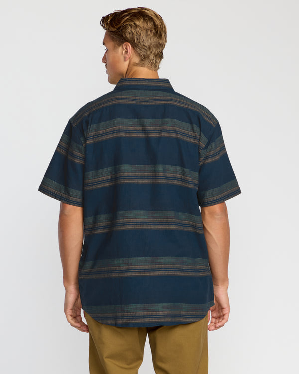 Billabong All Day Stripe Short Sleeve Shirt - Midnight