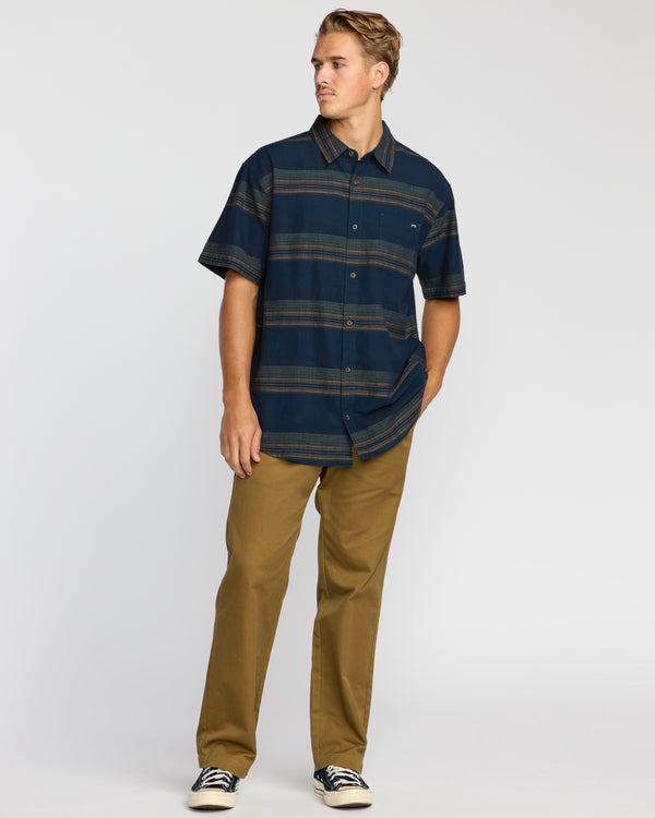 Billabong All Day Stripe Short Sleeve Shirt - Midnight