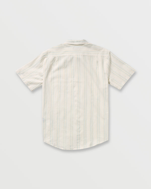 Billabong All Day Stripe Short Sleeve Shirt - Off White