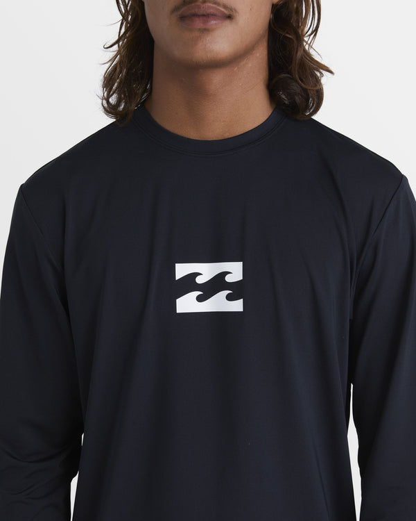 Billabong All Day Wave Loose Fit Long Sleeve Surf Tee - Black