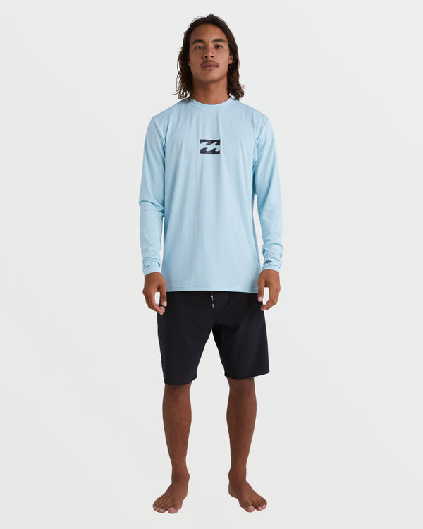 Billabong All Day Wave Loose Fit Long Sleeve Surf Tee - Coastal Blue