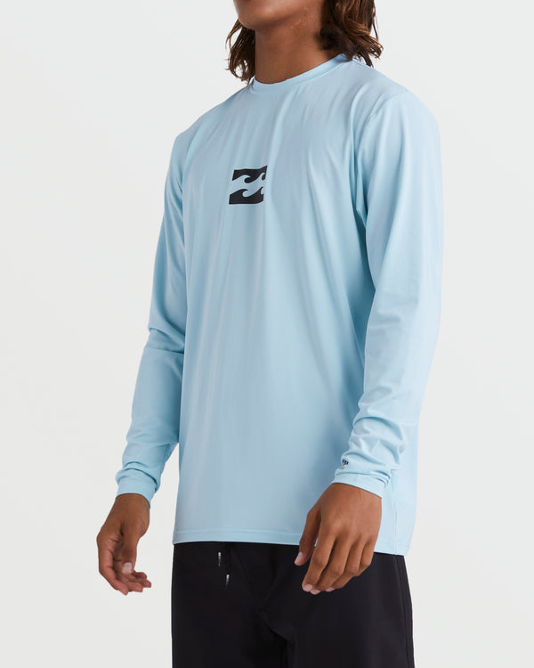 Billabong All Day Wave Loose Fit Long Sleeve Surf Tee - Coastal Blue
