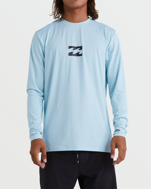 billabong All Day Wave Loose Fit Long Sleeve Surf Tee - Coastal Blue