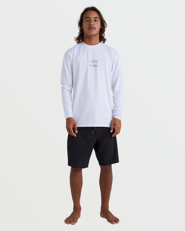 Billabong All Day Wave Loose Fit Long Sleeve Surf Tee - White