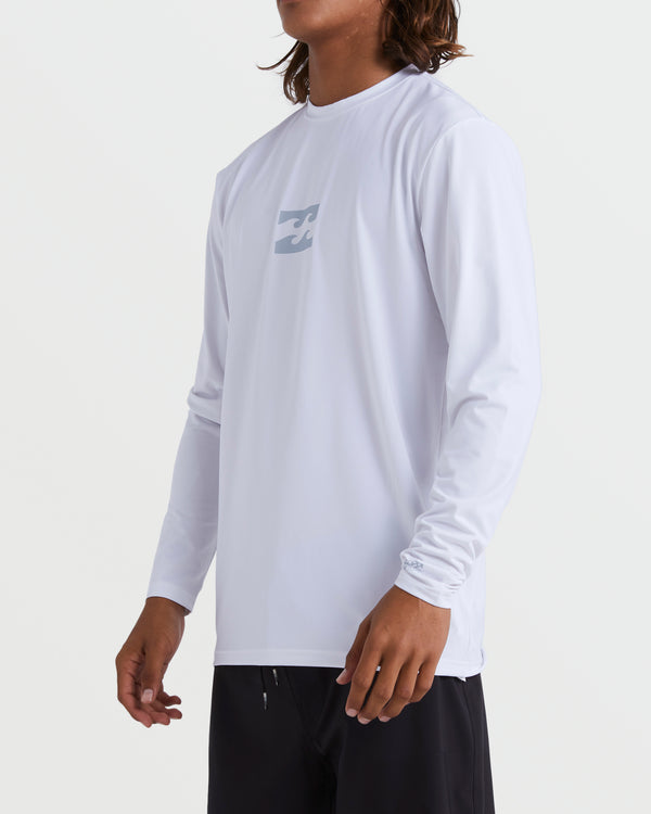 Billabong All Day Wave Loose Fit Long Sleeve Surf Tee - White