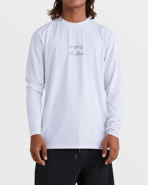 billabong All Day Wave Loose Fit Long Sleeve Surf Tee - White