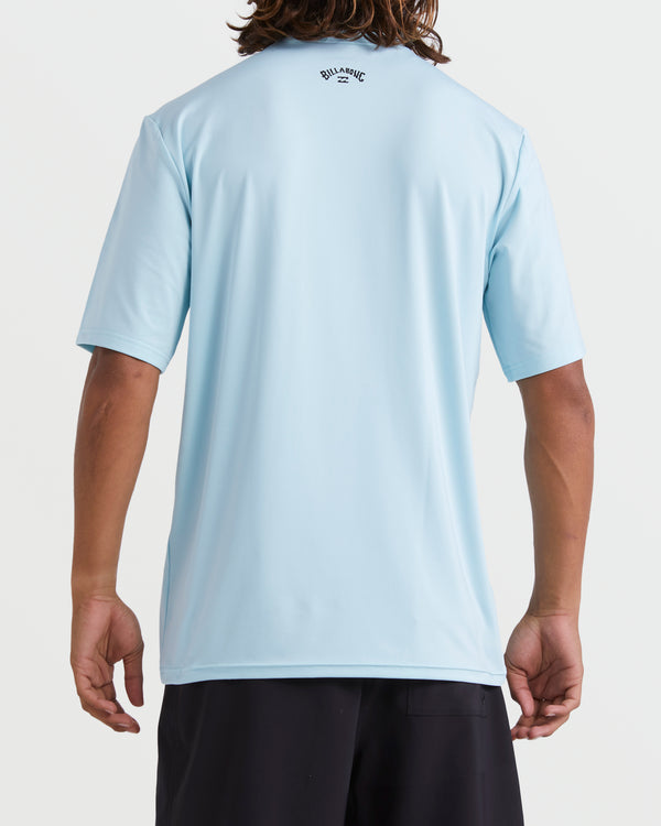 Billabong All Day Wave Short Sleeve Rashguard - Coastal Blue