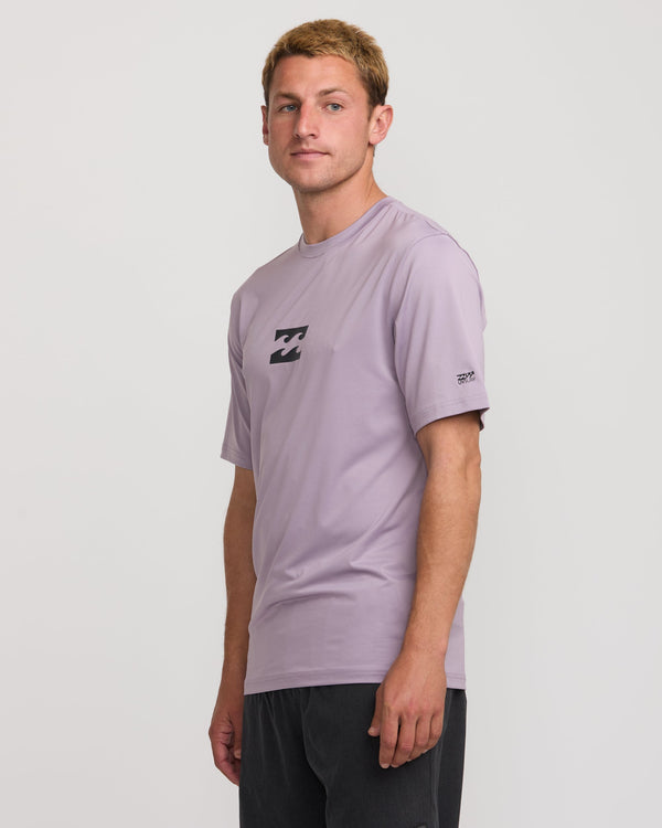 Billabong All Day Wave Short Sleeve Rashguard - Light Purple