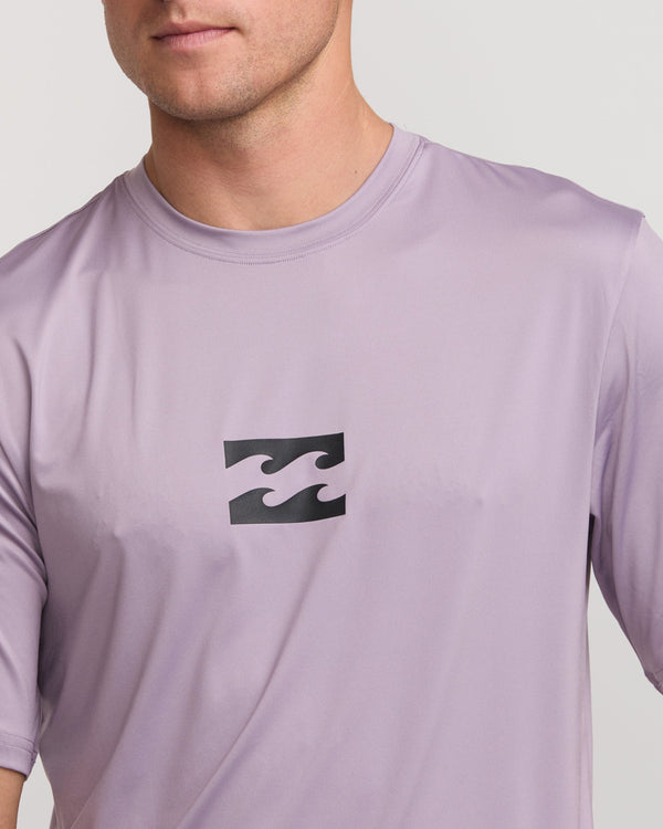 Billabong All Day Wave Short Sleeve Rashguard - Light Purple