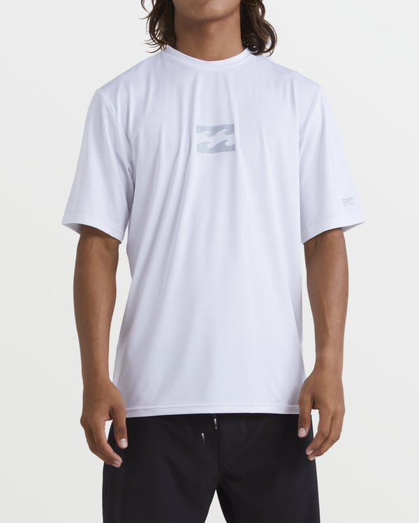 billabong All Day Wave Short Sleeve Rashguard - White