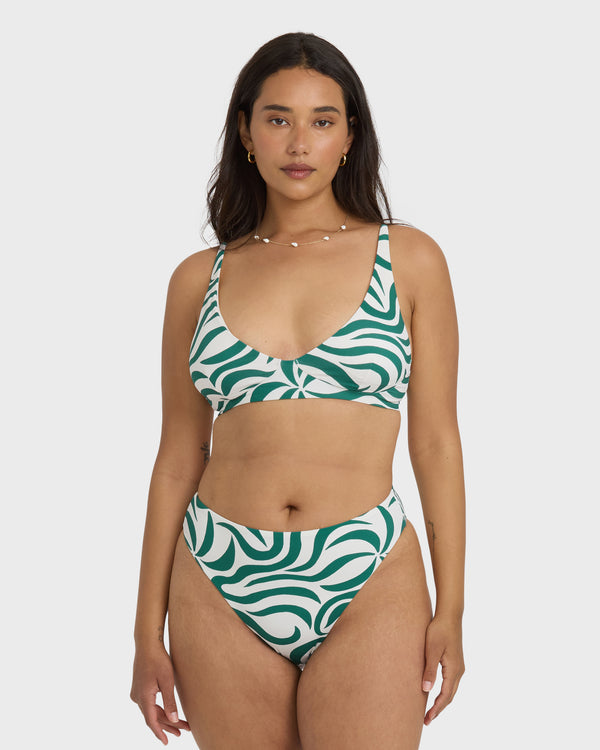 Billabong All The Waves Hi Maya Bikini Bottom - Evergreen