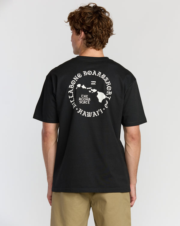 Billabong Aloha Island Hi Regular Short Sleeve T-Shirt - Washed Black