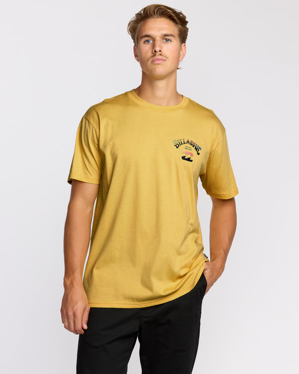 Billabong Arch Fade Premium Short Sleeve T-Shirt - Dust Yellow