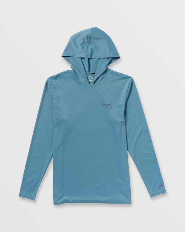 Billabong Arch Mesh Long Sleeve Hooded Surf Tee - Bay Blue