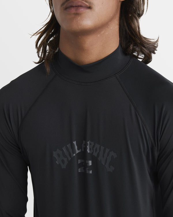 Billabong Arch Performance Fit Long Sleeve Rashguard - Black