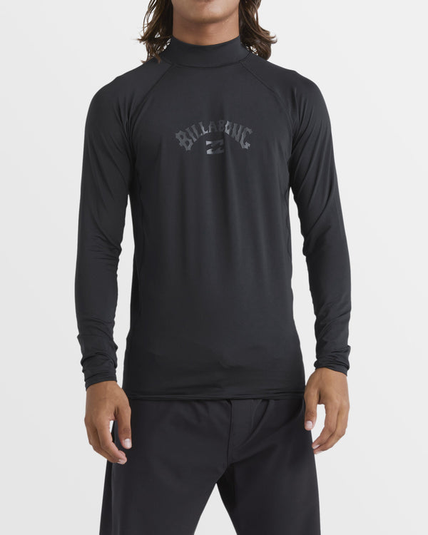billabong Arch Performance Fit Long Sleeve Rashguard - Black