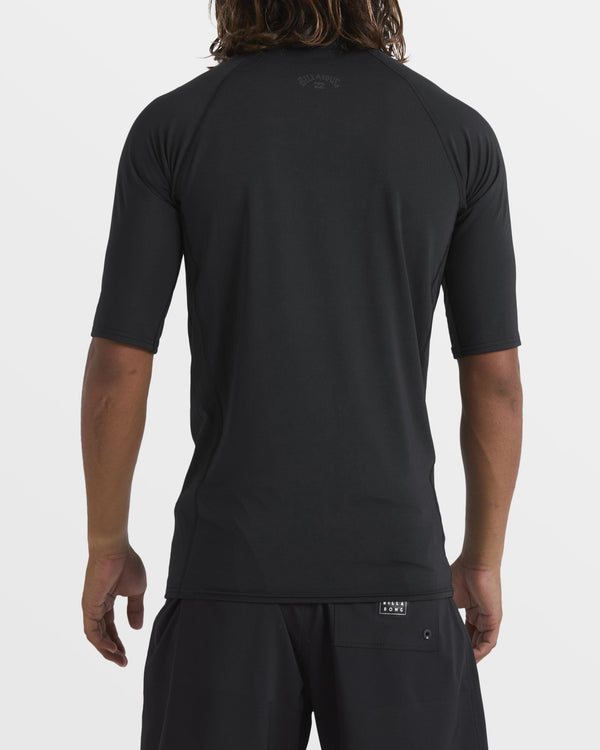 Billabong Arch Performance Fit Short Sleeve Rashguard - Black