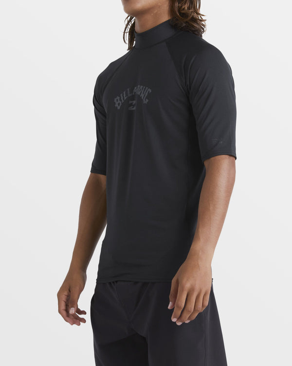 Billabong Arch Performance Fit Short Sleeve Rashguard - Black