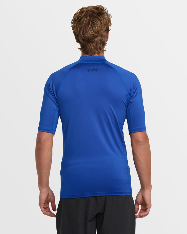 Billabong Arch Performance Fit Short Sleeve Rashguard - Cobalt