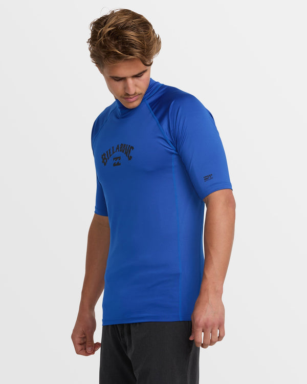 Billabong Arch Performance Fit Short Sleeve Rashguard - Cobalt