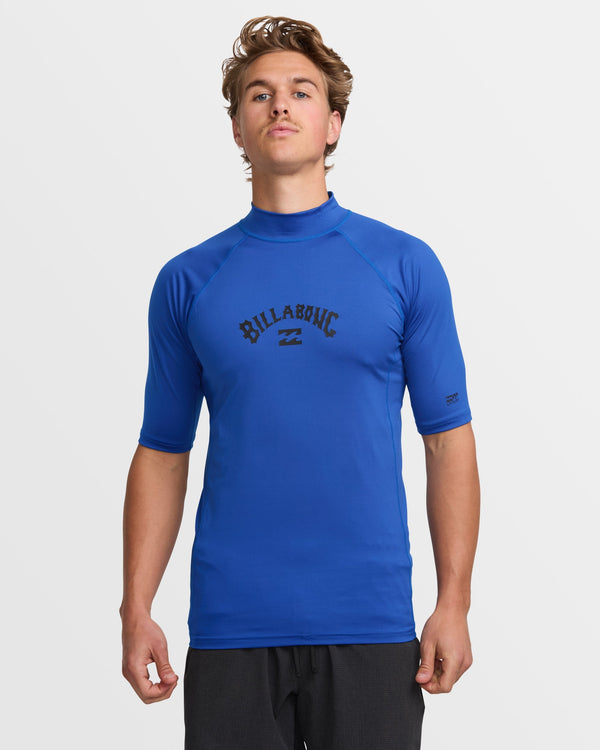 billabong Arch Performance Fit Short Sleeve Rashguard - Cobalt