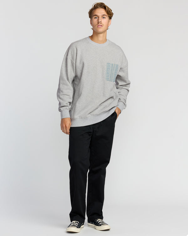 Billabong Austin Garage Crew Sweatshirt - Lt Grey Htr